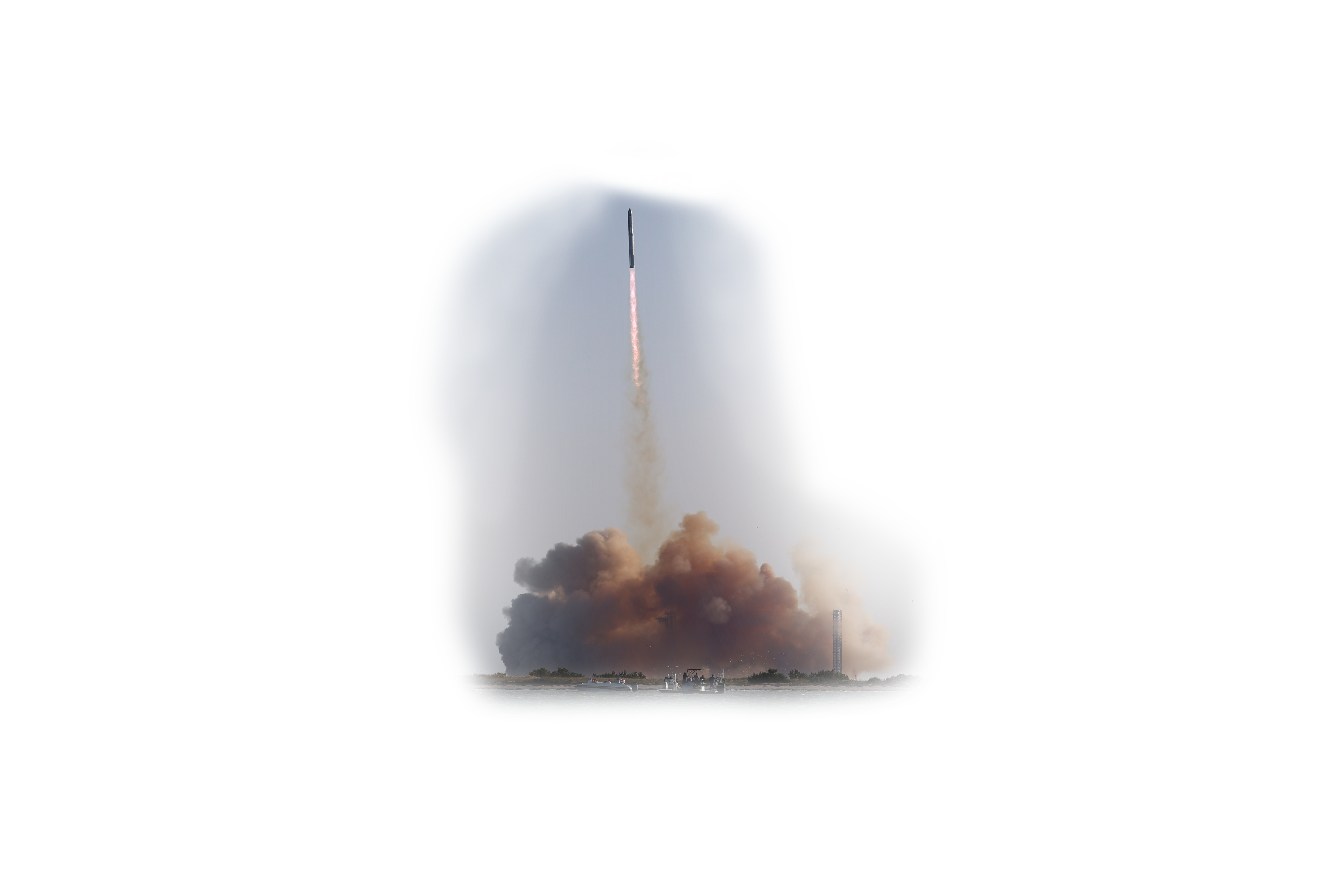 Rocket at horizon